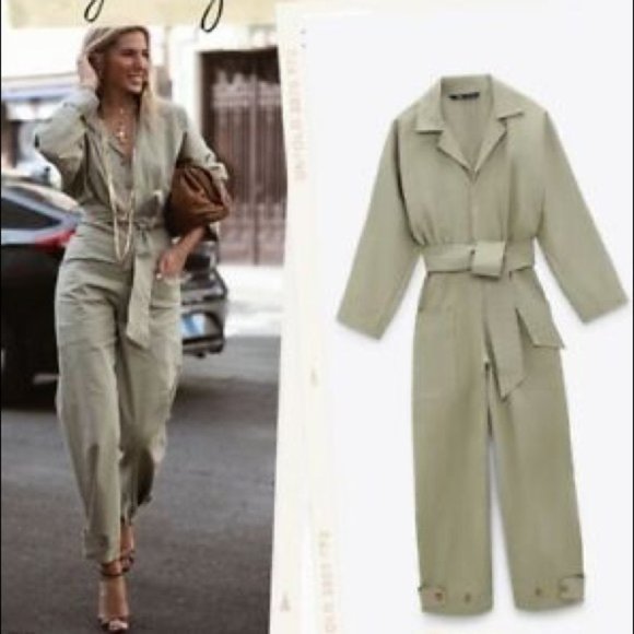 Zara Long Belted Jumpsuit XS - Picture 2 of 8